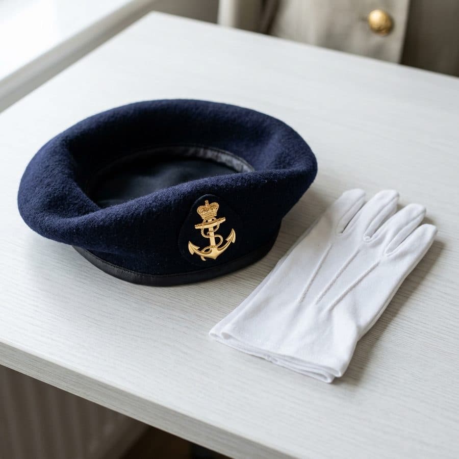 Cadet Beret, Cap Badge & White Inspection Gloves Pack